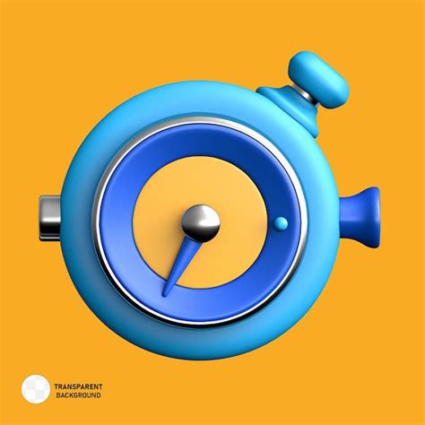 Psd Icono De Reloj Azul 3d Render Ilustración Archivo Psd Premium