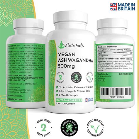 Ashwagandha Capsules Mg Ashwanghanda Root Powder Per Serving