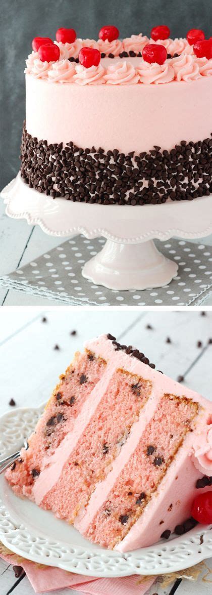 Cherry Chocolate Chip Cake Naturally Pink Birthday Cake Recipe Recipe Chocolate Chip Cake