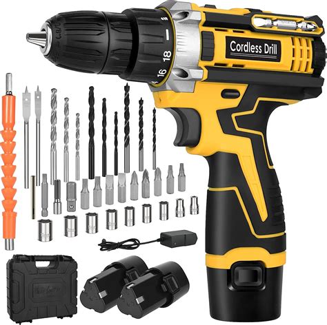 Cordless Drill Driver V Combi Drill Pcs Electric Screw Driver Set