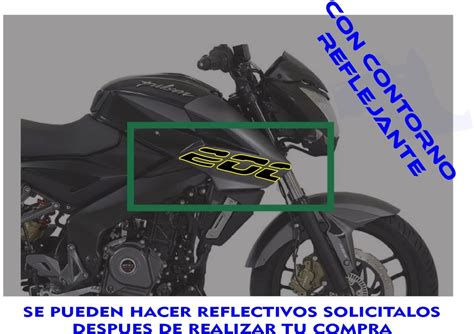 KIT REFLECTIVOS NUMEROS 200 NS 200 BAJAJ Ahuevosi