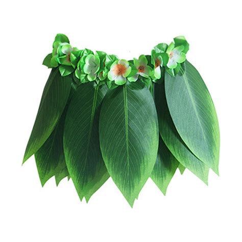 Skirt Grass Hawaiian Flower Hula Luau Party Lei Costume Leaf Hawaii Skirts Leis Dance Wristbands