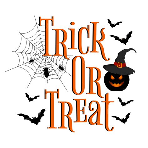 Trick Or Treat Lettering Pumpkin And Bat Creative Art Happy Halloween Halloween Trick Or Treat