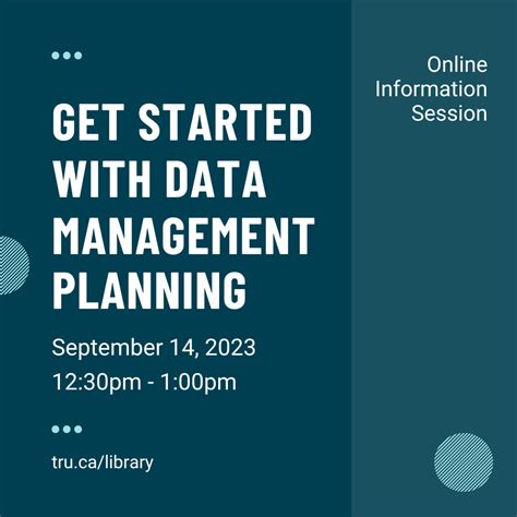 Virtual Info Session Data Management Planning Tru Newsroom