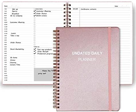 Amazon Tiankool Undated Daily Planner Undated Planner With Hourly