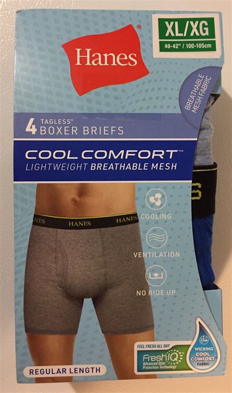 Hanes Men S 4 Pack Cool Comfort Breathable Mesh Boxer Assorted Size Small 7qrt For Sale Online