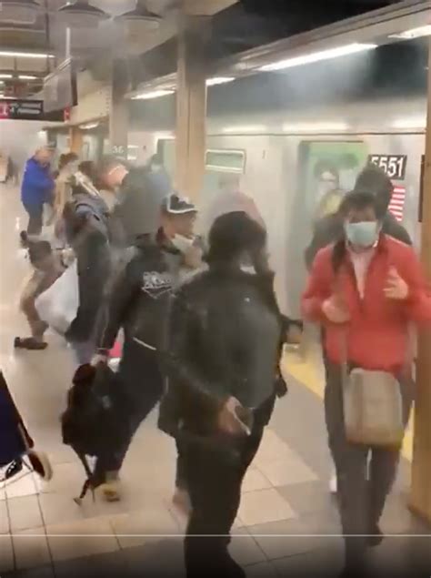 Brooklyn Subway Shooting Dramatic Video Shows Moment People Burst Out