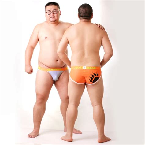 New Arrival Bear Claw Plus Size Men S Briefs Shorts Underwear Designed For Gay Bear Purple Light