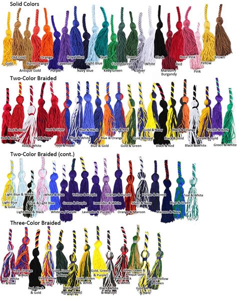 Graduation Cord Colors And Meanings Honor Cord Colors Graduation Cords Graduation Honor Cords