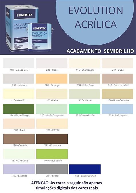 EVOLUTION ACRÍLICA SEMIBRILHO 18 L LEINERTEX Cerrado tintas e