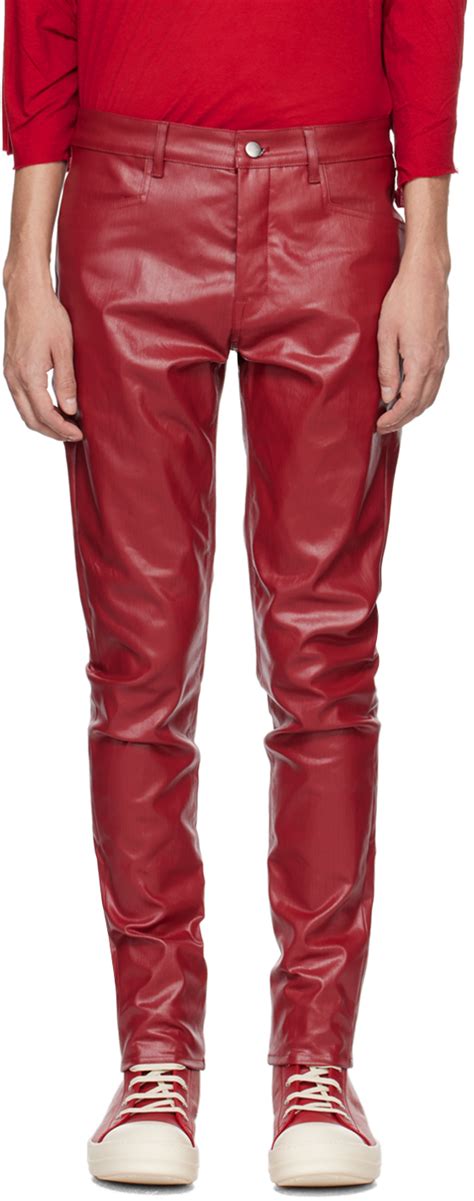 Red Tyrone Jeans By Rick Owens On Sale