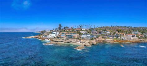 Beachfront Mansions in an Aerial View at La Jolla, California Stock ...