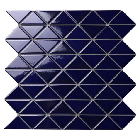 2‘ Triangle Santorini Blossom Artistic Swimming Pool Tiles Blue Ant