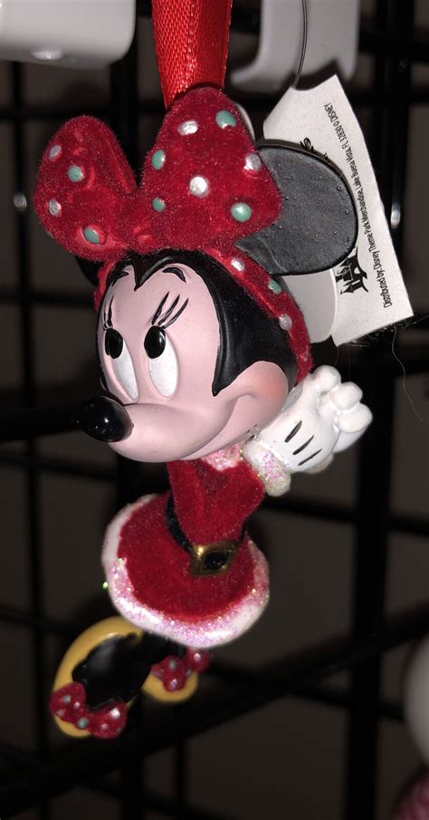 Disney Parks Santa Minnie Mouse Bell Porcelain Ornament New Ebay