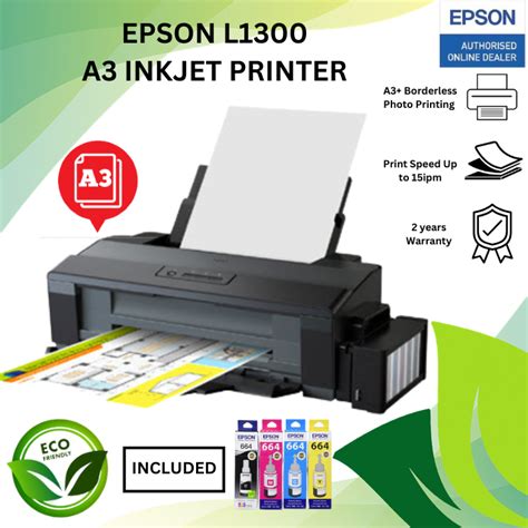 Epson L1300 A3 Ink Tank Printer High Volume A3 Printing Shopee