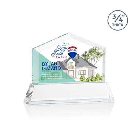 Realtor Full Color On Helton Starfire Peaks Crystal Trophy