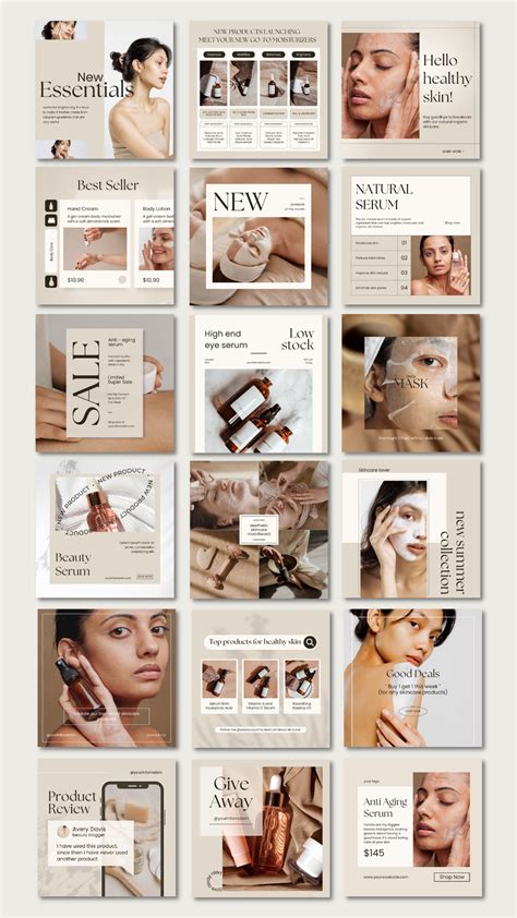 Skincare Templates Beauty Templates Canva Templates Instagram Templates