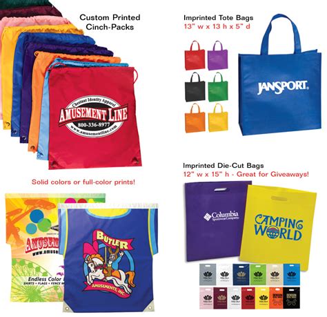 Promotional Bags Printed Cinch Packs Imprinted Tote Bags Custom