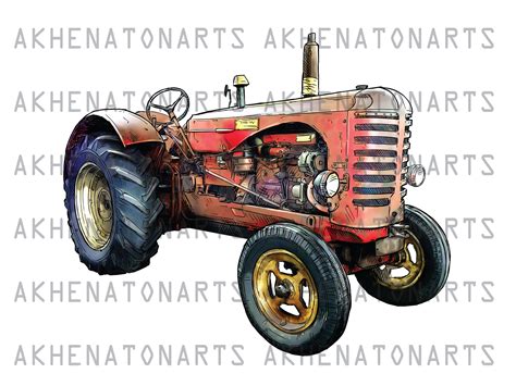 Vintage Tractor Clipart