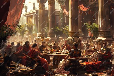 Premium Photo Luxurious Ancient Roman Banquet