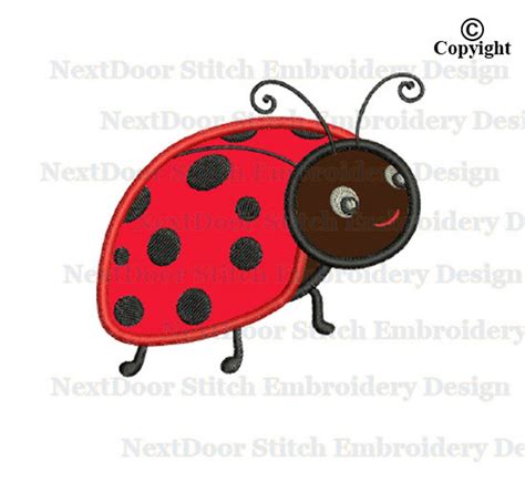 Ladybug Embroidery Applique Design Insect Machine Embroidery Etsy