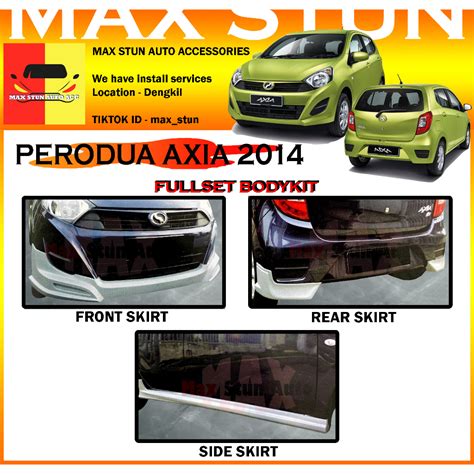 Perodua Axia Fullset Bodykit Bumper Skirt Lip Car Bodykit