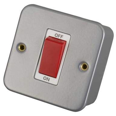 Scolmore Click Essentials 45A DP 1 Gang Switch Metal Clad CL200 CEF