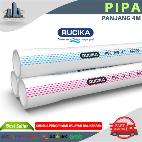 Jual Pipa Air Pvc Rucika Besar Wavin Aw Pipa Paralon Rucika Aw