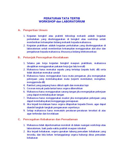 PDF Tata Tertib Bengkel Dan Lab DOKUMEN TIPS