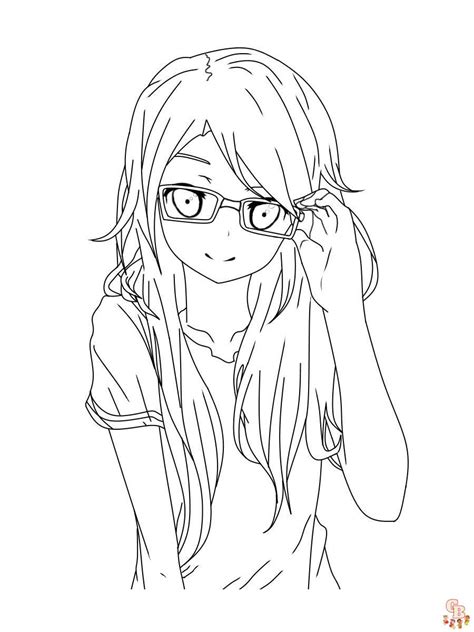 Free Printable Anime Girl Coloring Page Coloring Nation