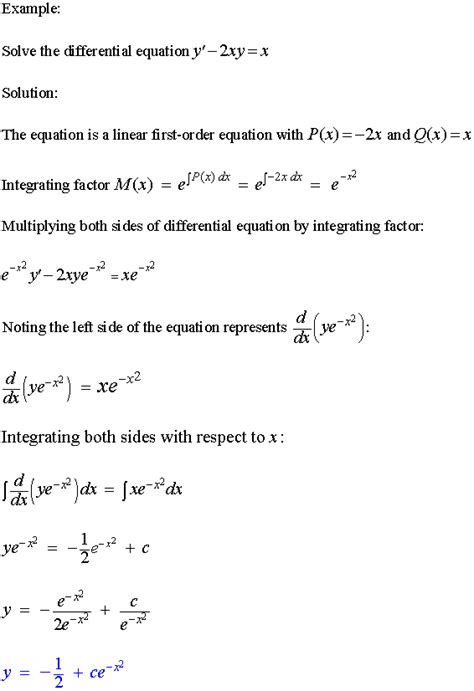 Linear First-Order Differential Equations