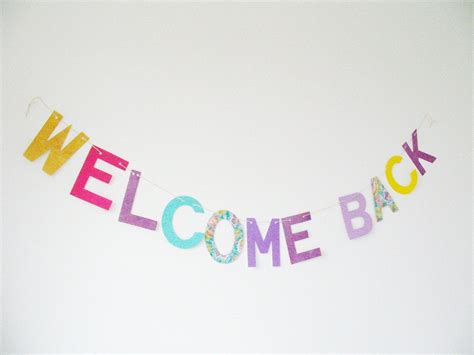 Welcome Back Banner Printable Template