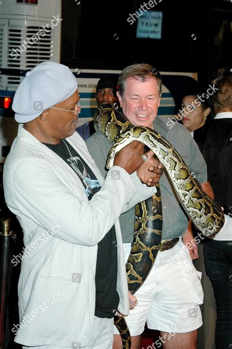 Snake Handler Jules Sylvester Holding Snake Editorial Stock Photo