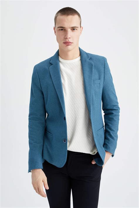 Ndigo Erkek B Y K Beden Slim Fit Astarl Blazer Ceket Defacto