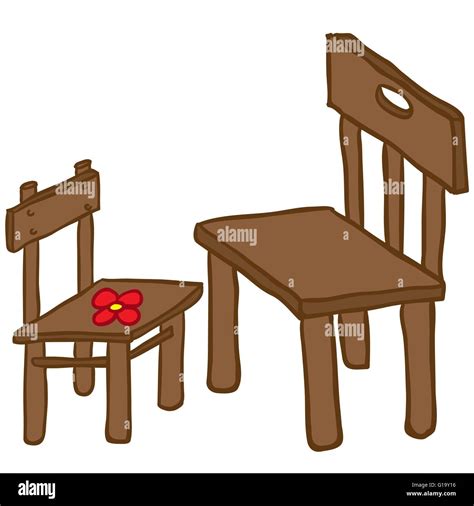 Small And Big Chair Cartoon Illustration Stock Vector Image And Art Alamy