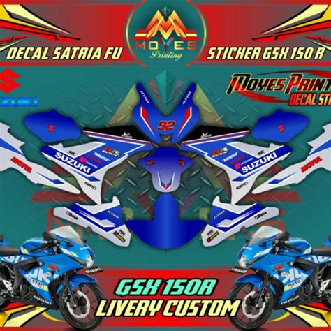 Jual DECAL STICKER MOTOR GSX 150 STIKER FULL BODY SUZUKI GSX 150 R