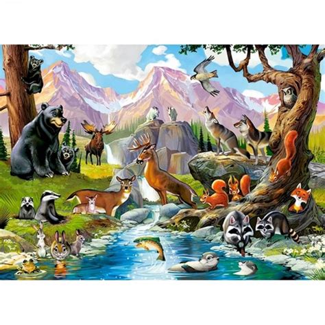 Puzzle 70 pièces Animaux de la forêt Jeux et jouets Castorland