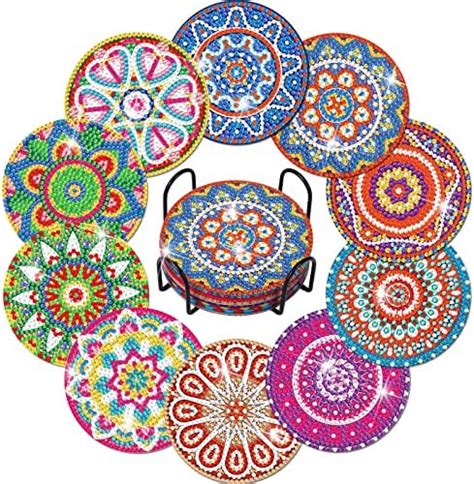 Amazon Pieces Sunflower Diamond Art Painting Coasters Kit With