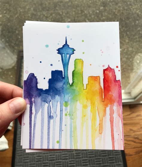 Seattle Postcards Seattle Watercolor Postcards Set - Etsy