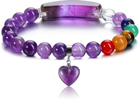 Amazon Crystaltears Amethyst Chakra Healing Crystal Bracelet