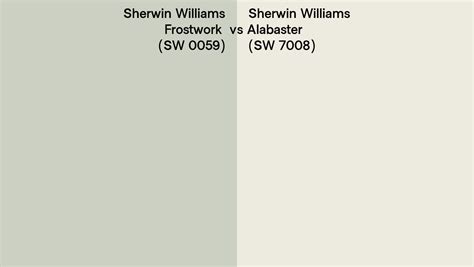 Sherwin Williams Frostwork Vs Alabaster Side By Side Comparison