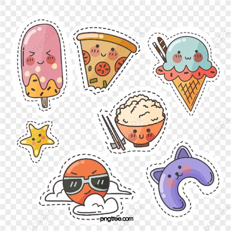 Hand Drawn Life Cute Stickerspotatocupmeal Free Png And Clipart
