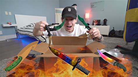 REAL LIFE KNIFE UNBOXING INSANE CS GO KNIVES YouTube