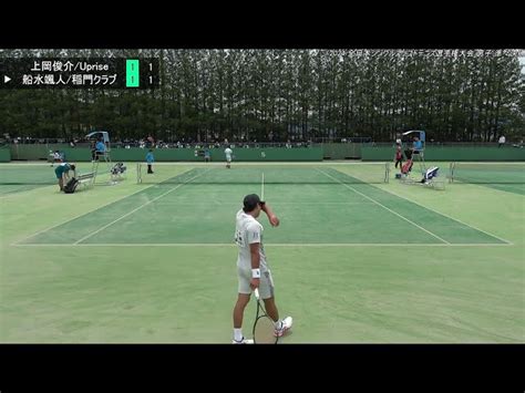 2024年 全日本シングルスソフトテニス選手権大会 男子 準々決勝 上岡俊介京都 Uprise 対 船水颯人東京 稲門クラブ公益財団