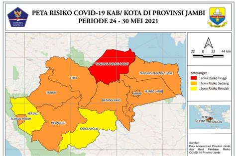 Kabupaten Tanjung Jabung Barat Provinsi Jambi Zona Merah Covid