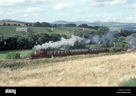 Isle of Man steam locomotive from the Isle of Man Railway in the Manx countryside Stock Photo ...