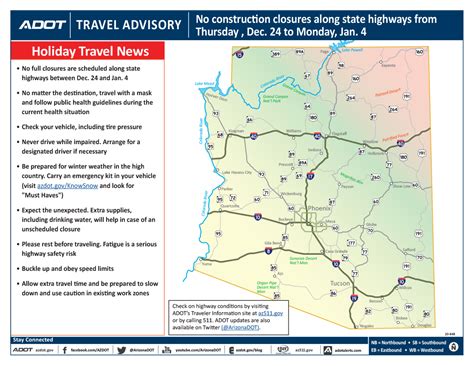 Arizona Department Of Transportation Road Conditions And Closures Map