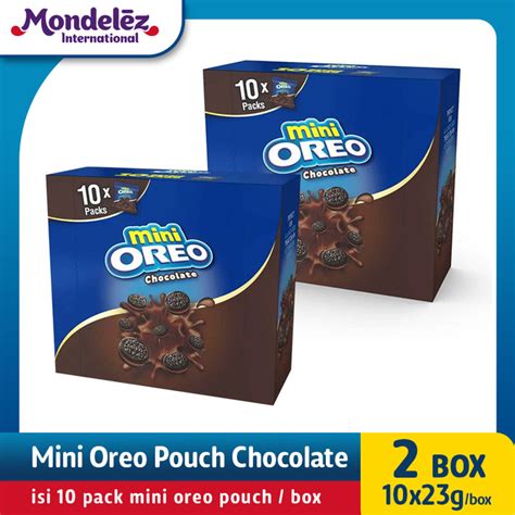 Promo Mini Oreo Biskuit Pouch Coklat 10x23g 2 Box Snack Oreo