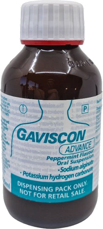 Gaviscon Advance Peppermint Suspension Dispensary Sale 250ml Medino