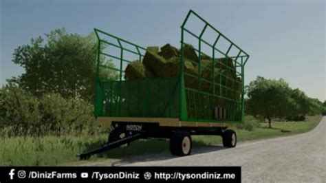 Fs22 Notch Thrower Rack Wagon V 1 0 0 0 Bale Transport Mod Für Farming